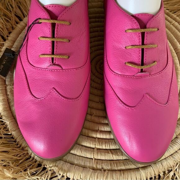 JULIA BO Magenta Pink Leather Limehouse Oxfords Beige Laces EU 40 - Picture 3 of 16